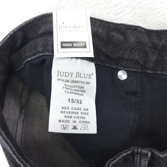 Judy Blue Jeans Womens 15/32 Black Denim High Rise Skinny JB88753 Dark Wash NWT - Picture 12 of 12